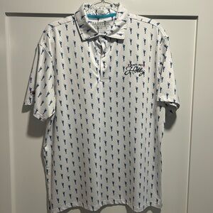 White and Blue Men's Polo Shirt